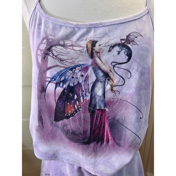 Vtg 2YK The Mountain X Dolls Kill Fairy‎ & Dragon Skirt Set With Tank Top Sz XXL - Picture 2 of 10